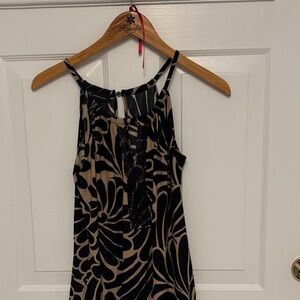 INC International Concepts Black and Tan Tank Top